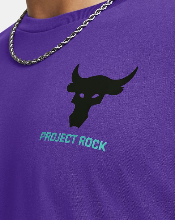 男士Project Rock LC Brahma短袖T恤 in Purple image number 3